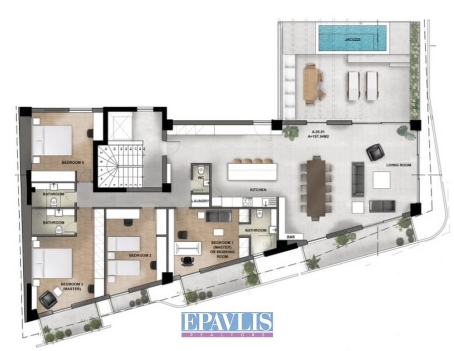 1439961, (For Sale) Residential Floor apartment || Athens Center/Athens - 200 Sq.m, 4 Bedrooms, 1.050.000€