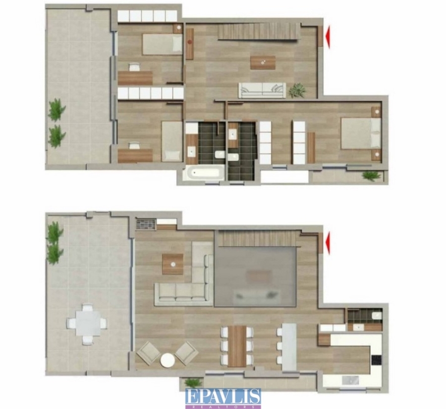 1677063, (Verkauf) Wohnung/Residenz Wohnung || Athens North/Agia Paraskevi - 155 m², 3 Schlafzimmer, 680.000€