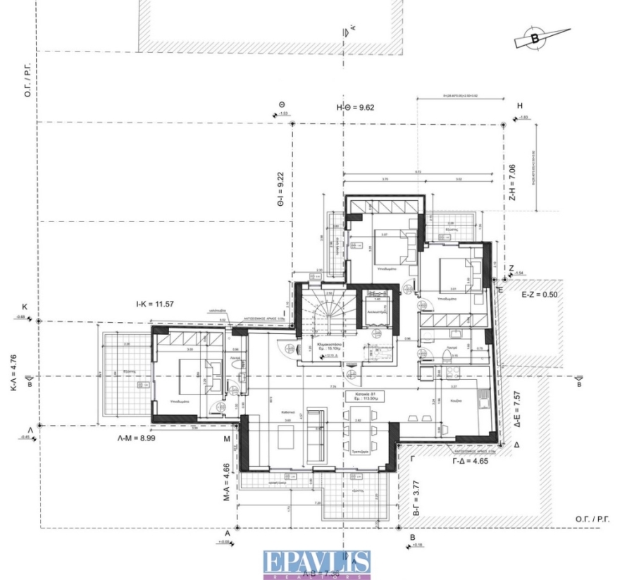 1693935, (Verkauf) Wohnung/Residenz Etagenwohnung || Athens Center/Kaisariani - 114 m², 3 Schlafzimmer, 390.000€